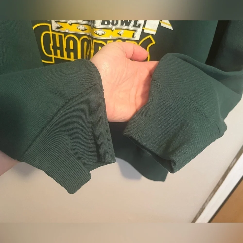 Vintage 90s Green Bay Packers Super Bowl XXXI Champions Sweatshirt XL NFL EUC!